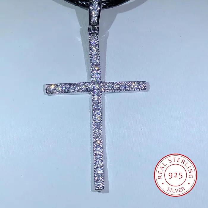 Authentic Silver Cross of Radiant Zephyrs: A Zircon‑Glittered Guardian of Faith
