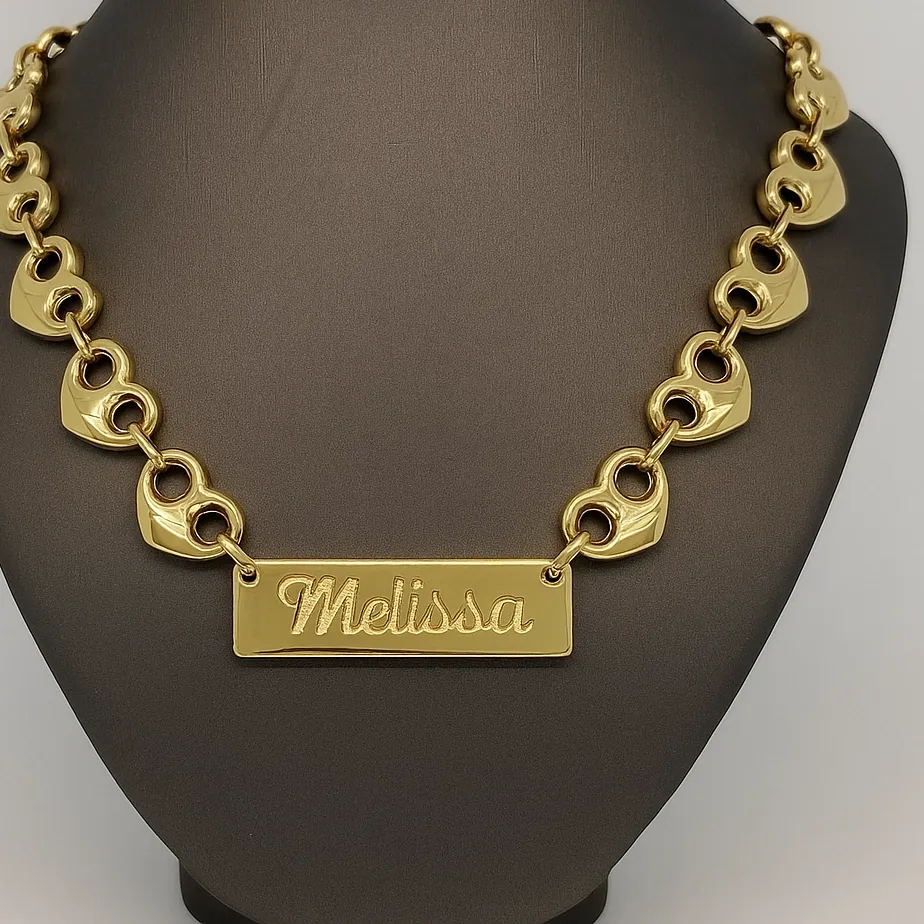 Authentic The Heart of Radiance: Personalized Golden Vessel of Identity