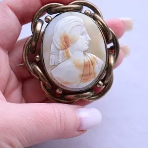 Authentic The Celestial Spinner: A Victorian Cameo of Eternal Cycles