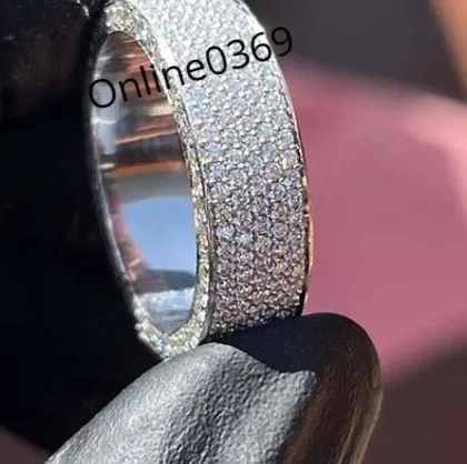 Authentic The Eternal Circle: Lab-Grown Diamond White Gold-Plated Silver Band