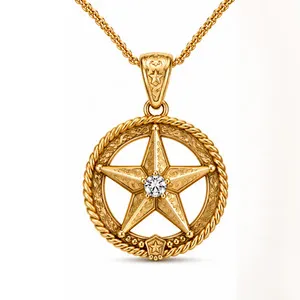 Authentic Celestial Radiance: The Western Star Moissanite Talisman