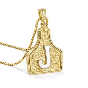 Authentic Cowgirl's Blessing - 14K Gold Plated Initial Necklace