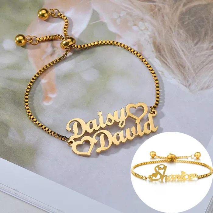 Authentic Sacred Names on My Heart: Personalized Name Bangle for Spiritual Connection
