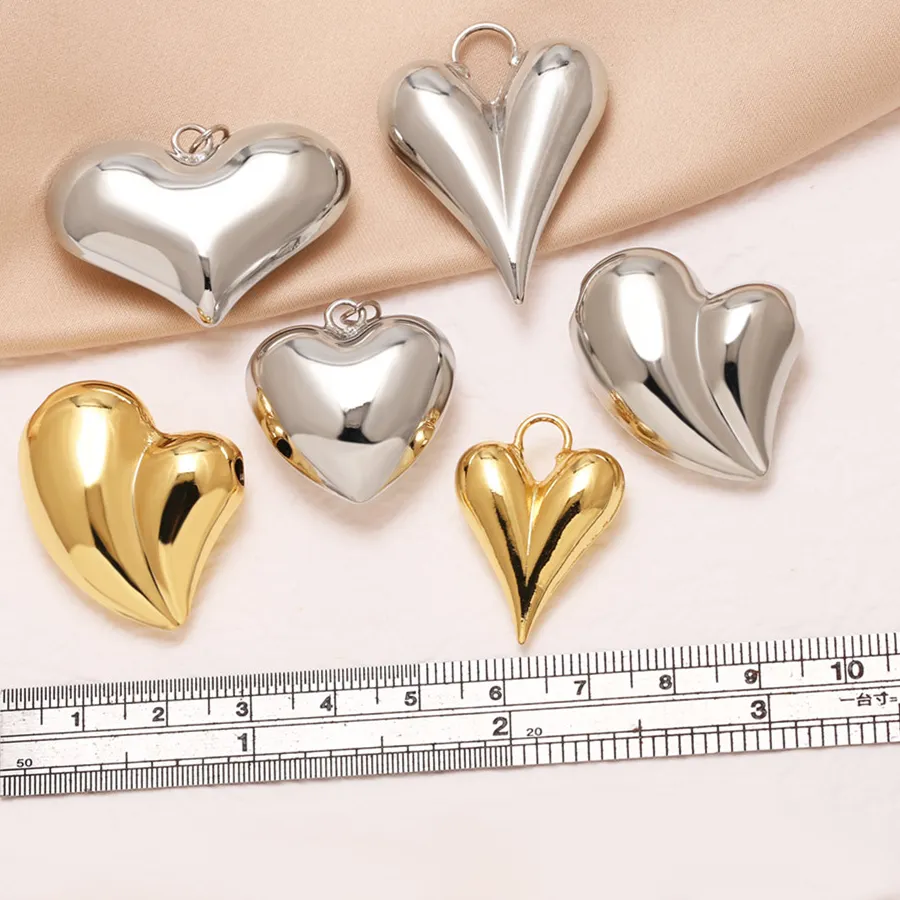 Authentic Heart of Liquid Gold: Puffed Heart Pendant of Divine Love