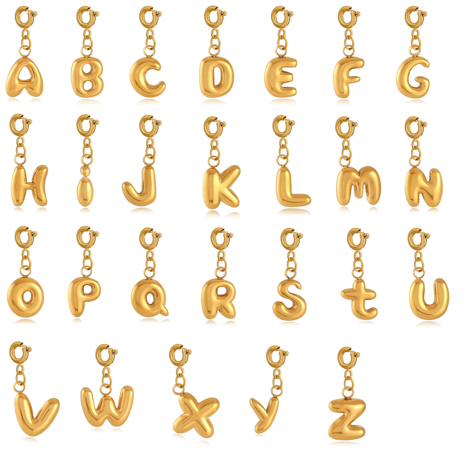 Authentic Enchanted Alphabet Talisman Charms- Sacred Letter Pendants With Protective Gold- Clad Buckle For Divination & Personal Power
