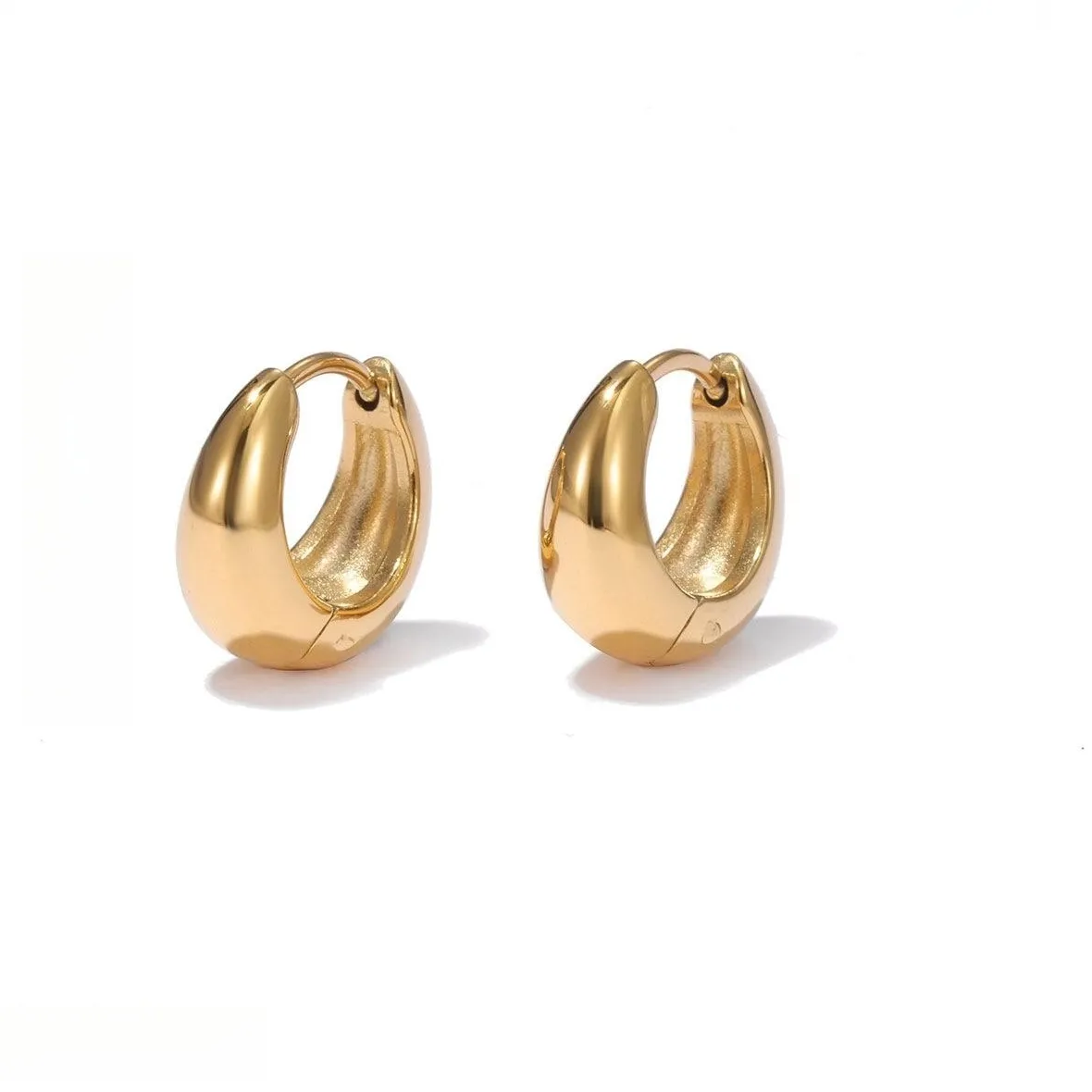 Authentic Radiant Droplets of Eternity Gold Plated Teardrop Hoops