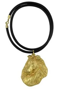 Authentic Golden Collie Guardian: Enchanted Pendant for Devoted Dog Lovers