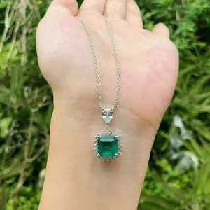 Authentic The Verdant Crown Asscher Emerald Pendant