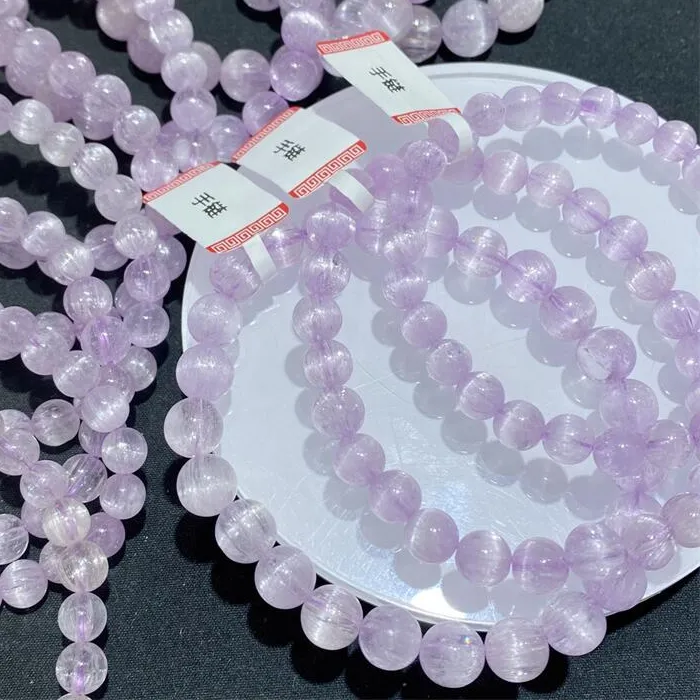Authentic Aurelian Kunzite Guardian Bead Bracelet A Talisman Of Compassion And Divine Healing