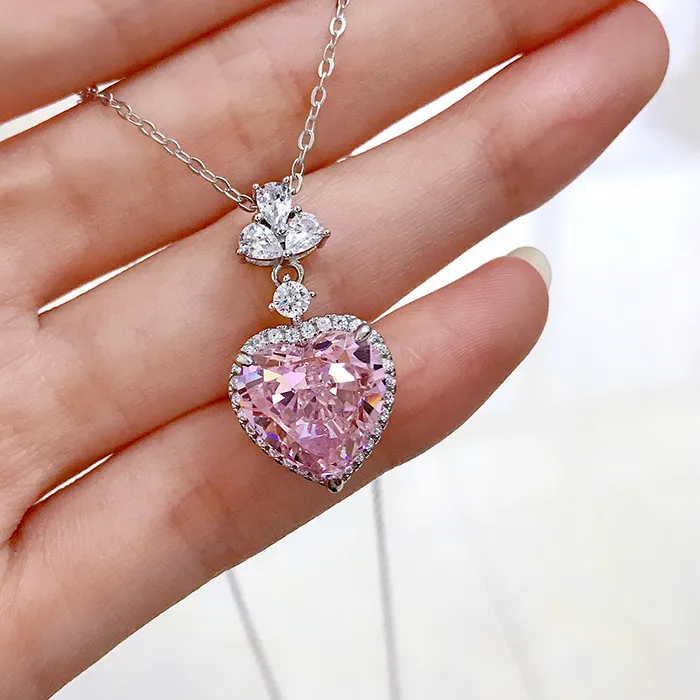 Authentic Radiant Heart of Eternity Sterling Silver and Zircon Amulet