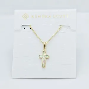 Authentic The Luminous Grace White Opal Cross Pendant