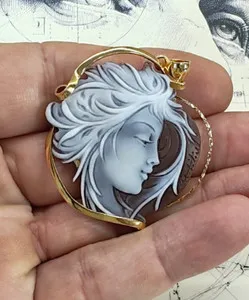 Authentic Guardian of the Tides: Vintage Shell Cameo Pendant