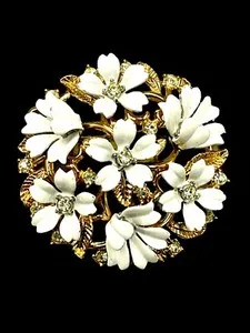 Authentic The Gilded Petal of Eternal Summer: A Vintage Crown Trifari Bloom