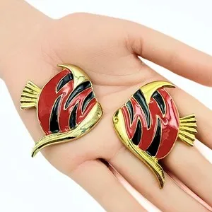 Authentic Guardians of the Depths: Empowering Fish-Tail Earrings