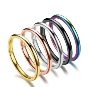 Authentic Eternal Bond - 2mm Gold Plated Stackable Ring for the Soul's Union