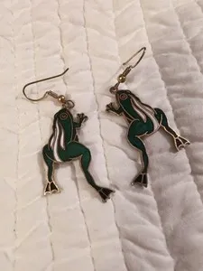 Authentic Leap into Fertility with the Serene Frog Dangle Earrings