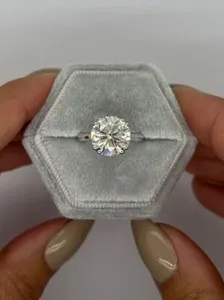 Authentic The Celestial Promise: Radiant Moissanite Engagement Ring