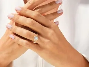 Authentic Moissanite Halo Twist Ring A Golden Spiral Of Eternal Devotion