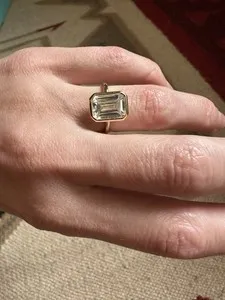 Authentic Sacred Bond of Devotion: Emerald Cut Promise Ring