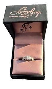 Authentic The Resonance of Vows: LoveSong Promise Ring and Gold-Plated Birthstone Sanctuary