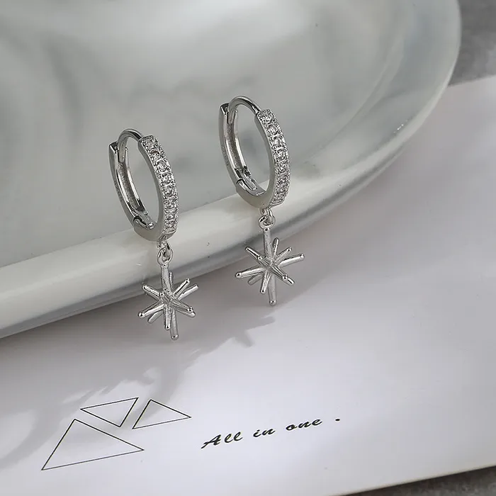 Authentic Celestial Orbit Star and Planet Zircon Talisman Earrings