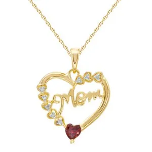 Authentic Eternal Love &amp; Devotion in Vibrant Garnet &amp; Topaz Heart of Gold