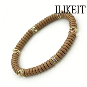 Authentic The Sun-Kissed Coconut Shell and Gold Amulet Bracelet
