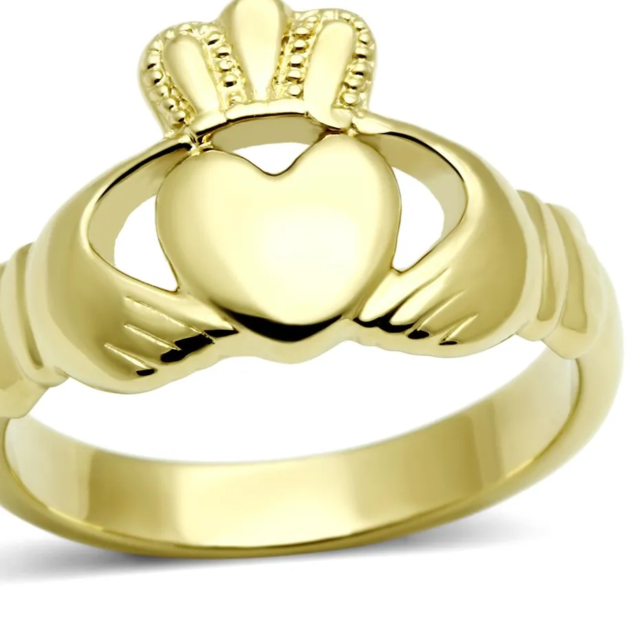 Authentic Gold Plated Claddagh Ring TK316