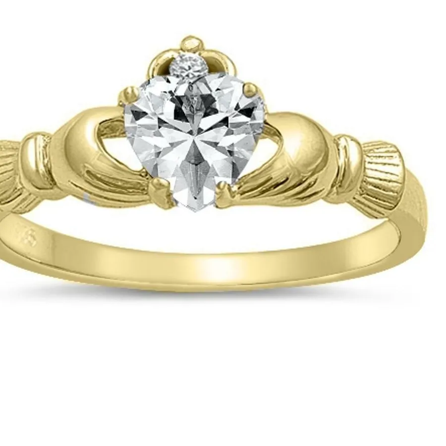 Authentic The Golden Claddagh Covenant Ring