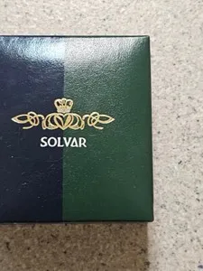 Authentic Solvar Claddagh Cufflinks Men's Gold Plated Oval Perfect Made in Ireland 16x19mm