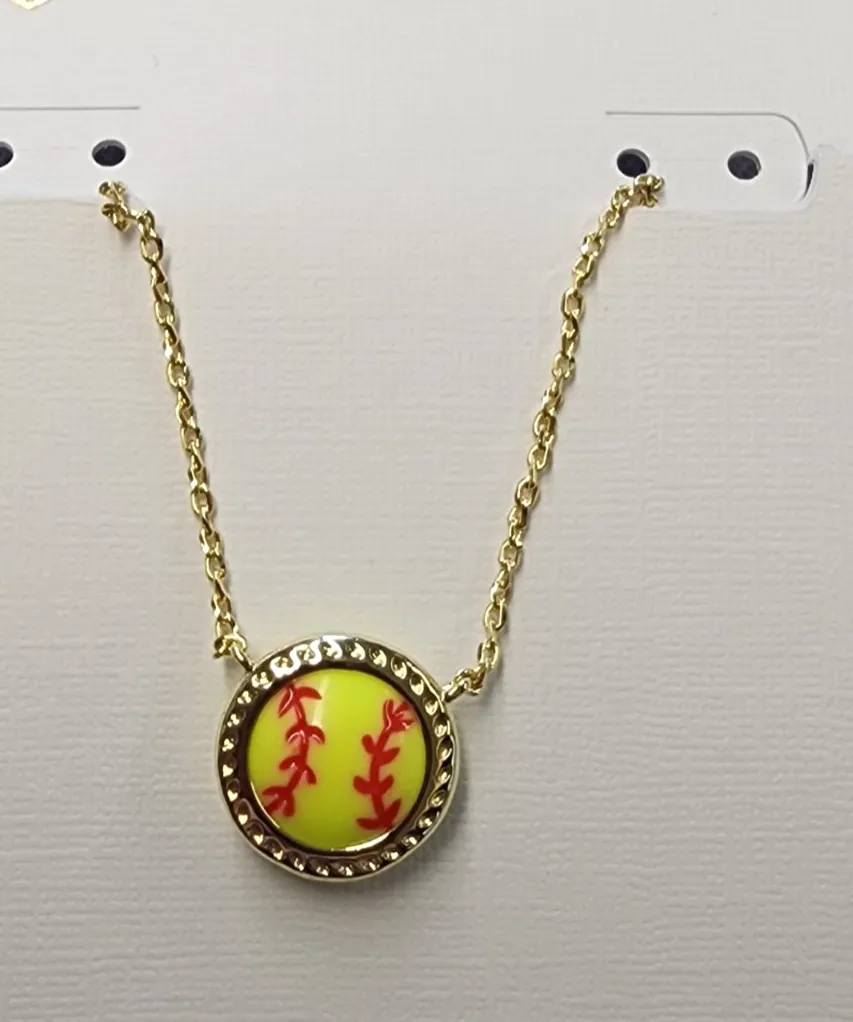 Authentic The Golden Diamond of the Field: 14K Gold Plated Softball Talisman