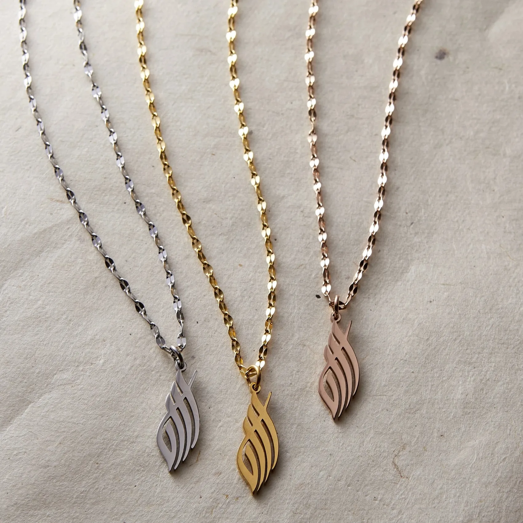 Authentic ALLAH CALLIGRAPHY NECKLACE | WOMEN Gold Calligraphy Islam Golden Allah Muslim Necklace Islamic Jewelry BFF