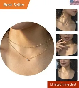 Authentic Radiant Cascades of Golden Light: The 14K Dainty Layered Choker