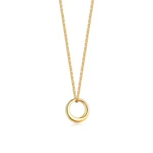 Authentic The Golden Halo Choker: 18K Gold Plated 15mm Round Circle Talisman