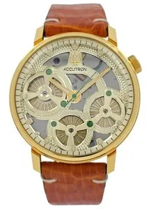 Authentic Accutron Spaceview 2020 27A205 Gold Plated Skeleton 43MM Electrostatic Full Set