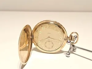 Authentic The Golden Epoch Vintage Swiss Full Hunter Pocket Watch