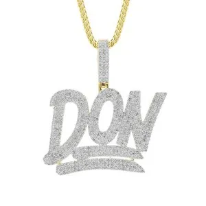 Authentic The Celestial Script Diamond Don Pendant in Radiant Gold-Plated Silver