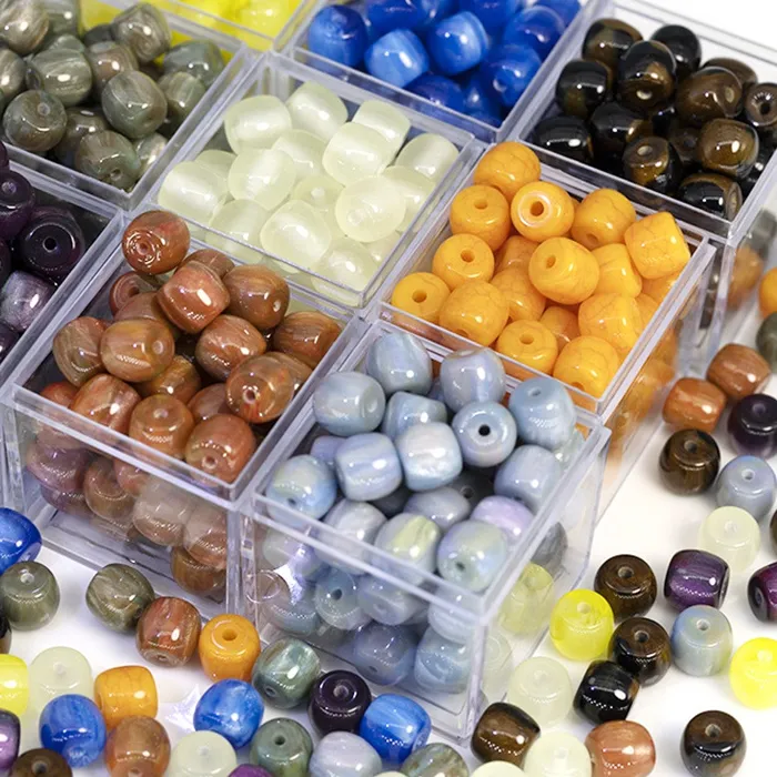 Authentic The Alchemist's Pillars: Glossy Resin Cylinder Spacer Beads