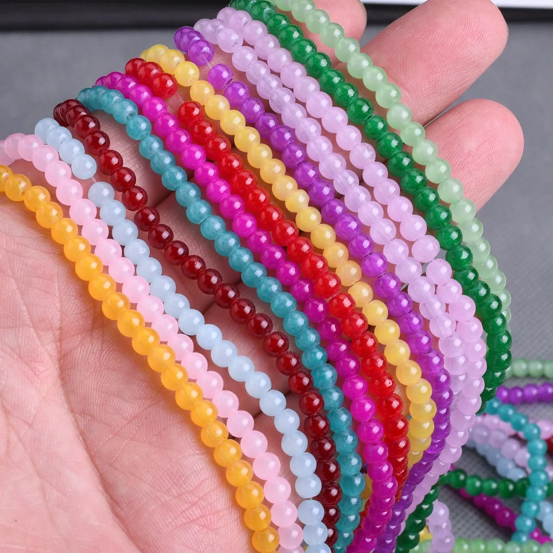 Authentic Spheres of Silent Harmony: 200-Piece Sacred Opaque Glass Spacer Beads