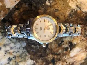 Authentic Tag Heuer Link WJF1352 Women Watch Two-Tone Gold Plated MOP Dial Retail $2,850