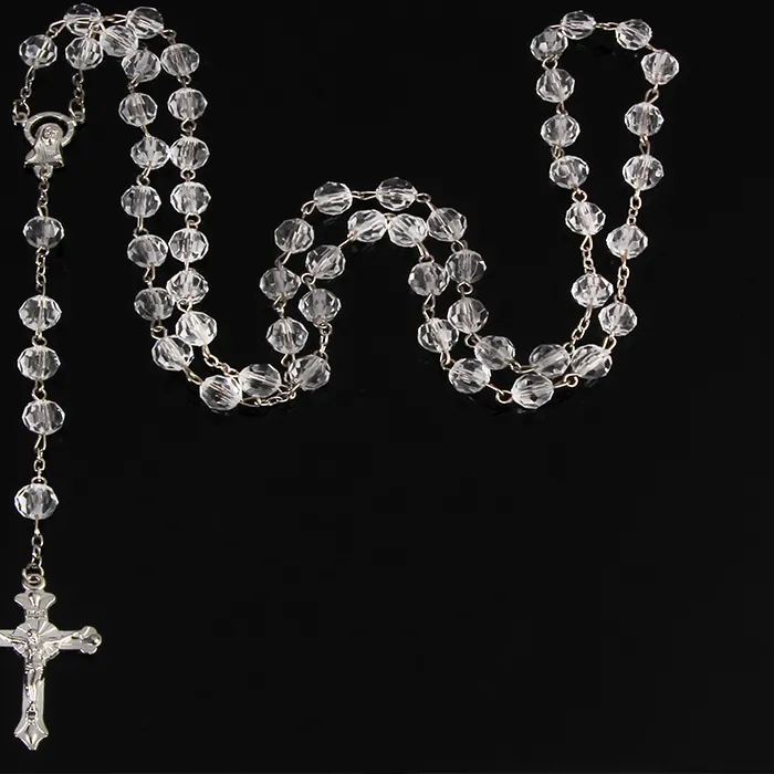 Authentic Sacred Devotion: 8mm Rosary Ladies Necklace