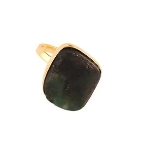 Authentic The Verdant Crown of May: Natural Rough Emerald Golden Talisman