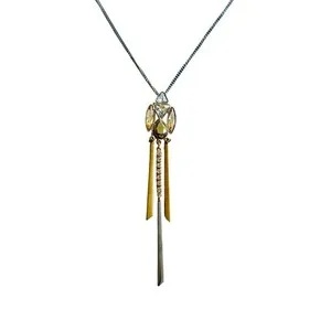Authentic Swarovski MOD Necklace Swan Signed Austrian Crystal Two Tone Gold Plated 18"
