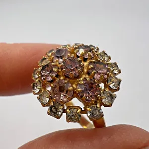 Authentic Whispers of Starlight: Gilded Crystal Band