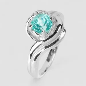 Authentic Radiant Azure Veil Paraiba Tourmaline Ring