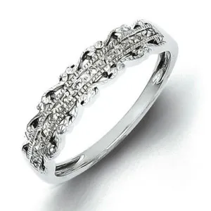 Authentic Eternal Light Diamond Promise Band – 14K White‑Gold‑Plated Magic