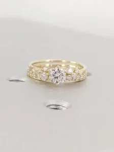 Authentic Auroral Kiss: Snowdrift Moissanite Ring of Eternal Devotion