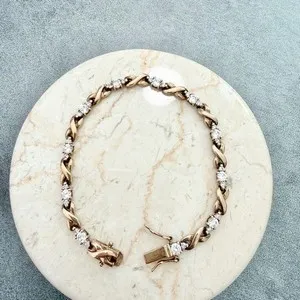 Authentic Celestial Starlight Stacking Bracelet – Vintage Gold‑Plated 925 Aura