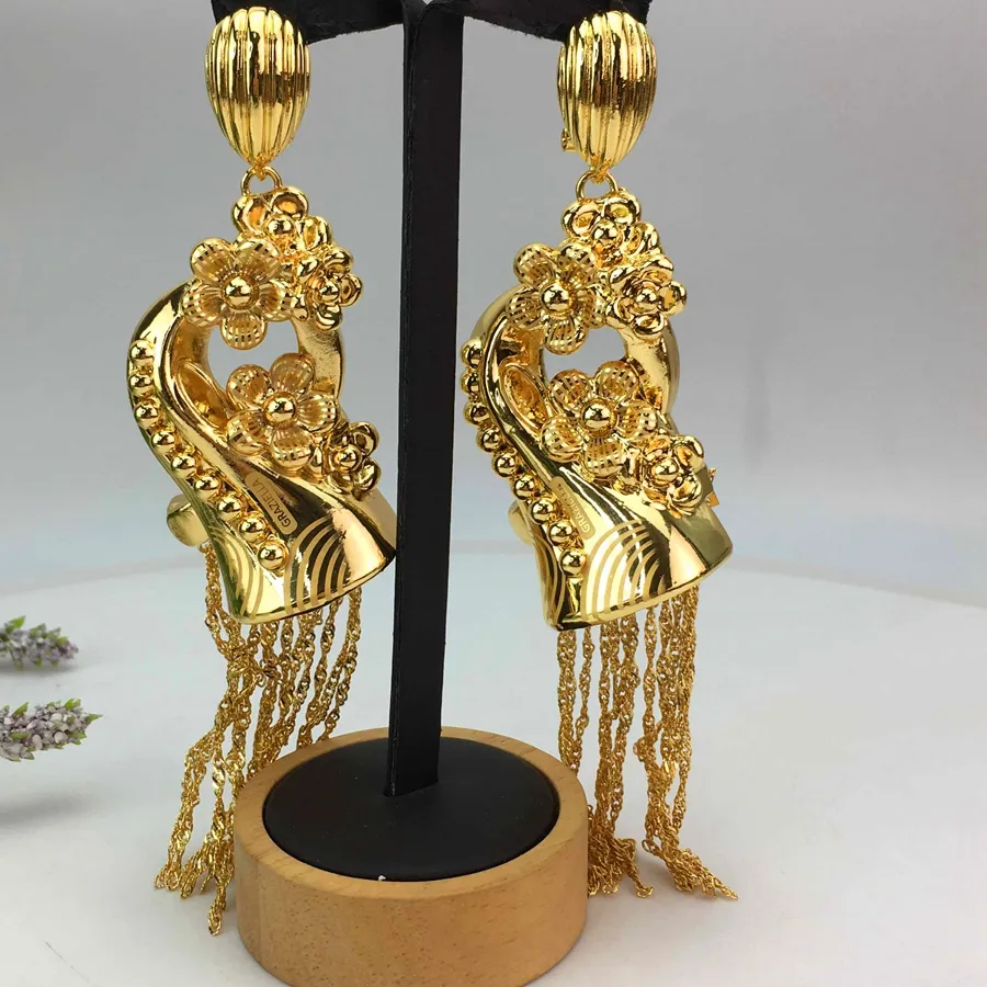 Authentic Yuminglai Luxury Dubai Jewelry Accessories Superior Quality Big Water Drop Earrings for Women FHK17143
