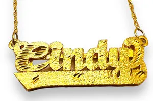 Authentic Enchanted Nameplate of Destiny: Scripted Legacy in Golden Light